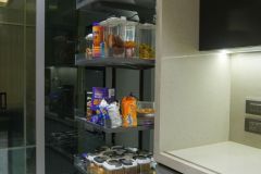 Wide pantry storage.